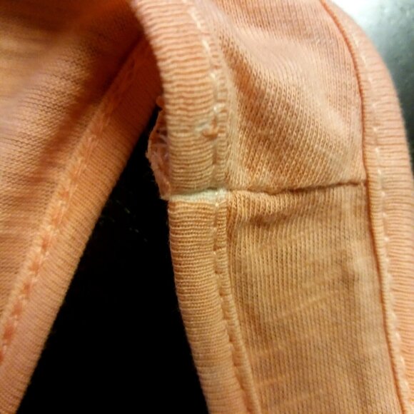 GH Bass Boho Maxi Dress Small Ombre Ruffle Hem Rope Tie Belt Orange Pink - Picture 3 of 3